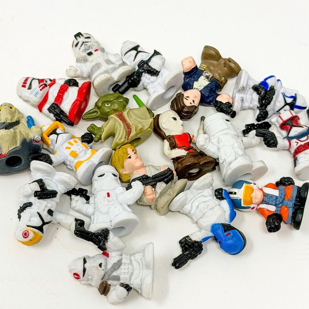 Galoob Star Wars Fighter Pods Micro Force Figures Lot of 17 Clone Trooper Yoda